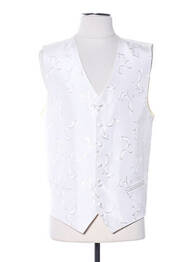 Gilet sans manche tissage satiné beige CLAUDE GABRIEL homme