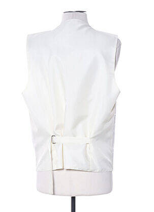 Gilet sans manche empiècements beige CLAUDE GABRIEL homme