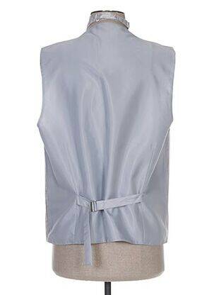Gilet sans manche tissage satiné gris CLAUDE GABRIEL homme