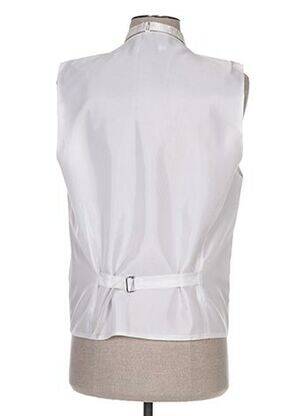 Gilet sans manche tissage satiné beige CLAUDE GABRIEL homme