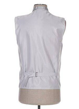 Gilet sans manche tissage satiné gris CLAUDE GABRIEL homme