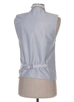 Gilet sans manche tissage satiné gris CLAUDE GABRIEL homme