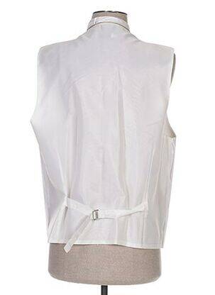 Gilet sans manche tissage satiné beige CLAUDE GABRIEL homme