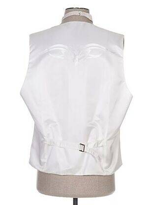Gilet sans manche tissage satiné beige GREG ROMA homme