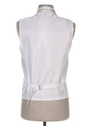 Gilet sans manche tissage satiné beige CLAUDE GABRIEL homme