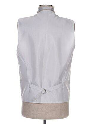 Gilet sans manche tissage satiné gris CLAUDE GABRIEL homme
