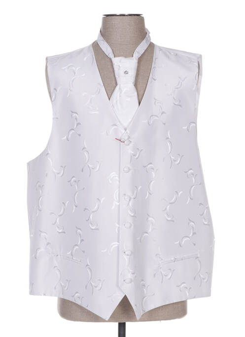 Gilet sans manche poches blanc CLAUDE GABRIEL homme