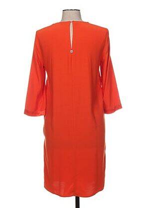 Robe mi-longue manches longues manches longues orange MANILA GRACE femme