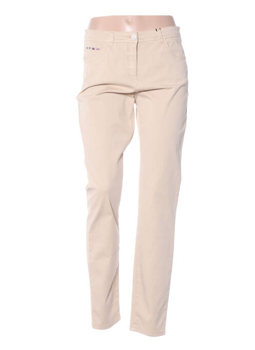 Pantalon droit beige SBELT JEANS pour femme