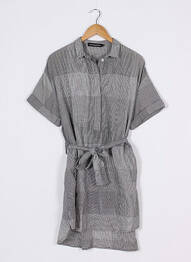 Tunique manches courtes coupe cintrée noir MARGAUX LONNBERG femme