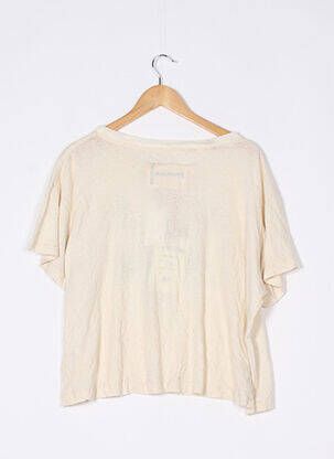 T-shirt coupe droite manches courtes beige WORSTOK femme
