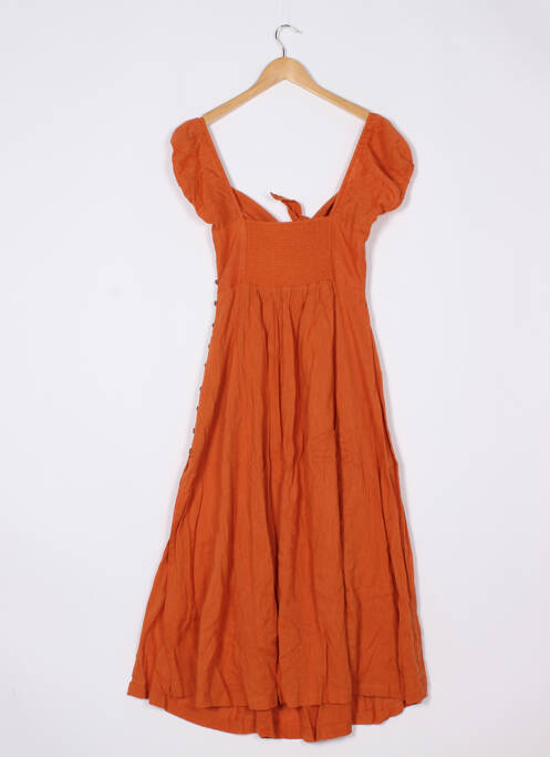 Robe longue orange FREE PEOPLE pour femme