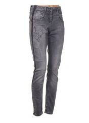 Jeans coupe slim gris SANDWICH pour femme seconde vue
