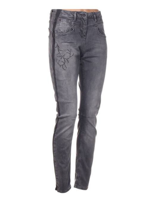 Jeans coupe slim gris SANDWICH pour femme