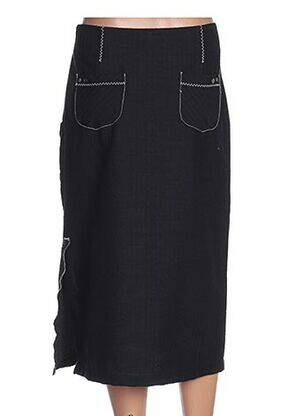 Jupe mi-longue taille à pinces gris COCO MENTHE femme