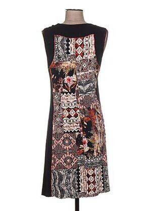 Robe mi-longue sans manche sans manche noir GUY DUBOUIS femme