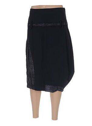 Jupe mi-longue fermeture zip latéral noir A DRESS CONCEPT femme