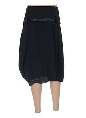 Jupe mi-longue fermeture zip latéral noir A DRESS CONCEPT femme
