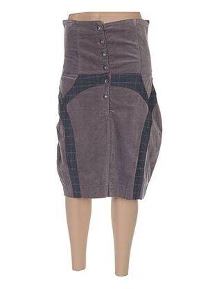 Jupe mi-longue gris ANGEL NEVER DIE femme