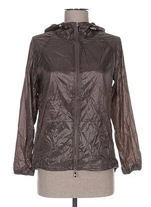 Coupe-vent manches longues a capuche marron GLAMZ femme