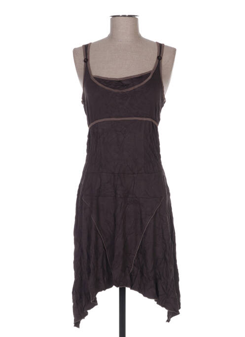 Robe mi-longue marron GLAMZ pour femme