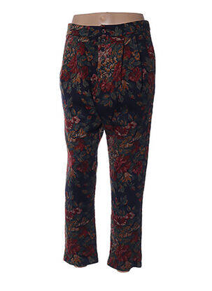 Pantalon droit taille à pinces taille haute bleu ZOE LA FEE femme