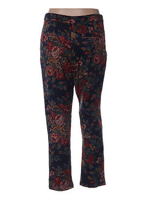 Pantalon droit taille à pinces taille haute bleu ZOE LA FEE femme