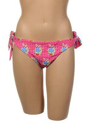 Bas de maillot de bain fermeture liens à nouer bikini rose DUB & DRINO femme