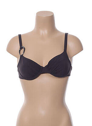 Haut de maillot de bain bretelles élastiquées ajustables marron SIMONE PERELE femme