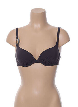 Haut de maillot de bain bretelles élastiquées ajustables haut soutien-gorge push-up marron SIMONE PERELE femme