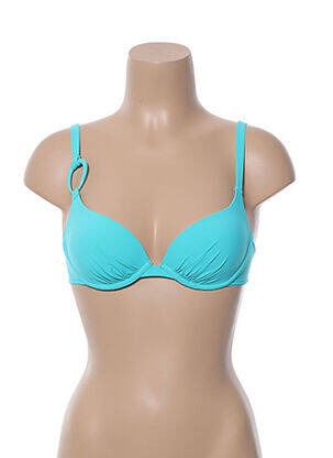 Haut de maillot de bain bretelles élastiquées ajustables haut soutien-gorge push-up bleu SIMONE PERELE femme