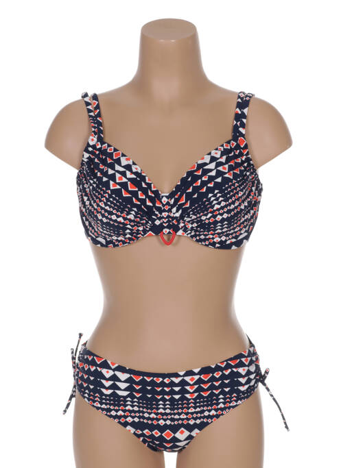 Maillot de bain 2 pièces bleu BELCOR pour femme