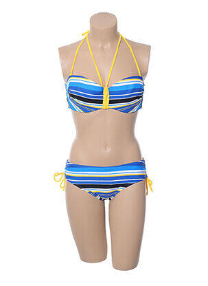 Maillot de bain 2 pièces haut bandeau haut bandeau bleu BESTFORM femme