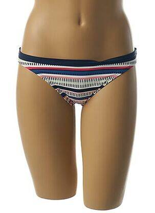 Bas de maillot de bain imprimé rayures culotte bleu VARIANCE femme