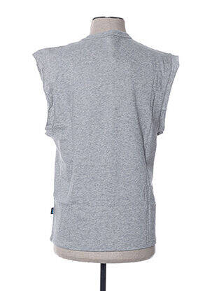 Débardeur tissage chiné sans manche gris HAUS homme