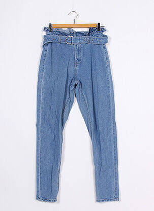 Jeans coupe slim slim taille haute bleu MISSGUIDED femme