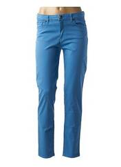 Pantalon droit bleu MENSI COLLEZIONE pour femme seconde vue