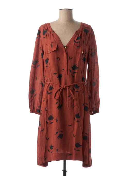 Robe mi-longue marron PETITE MENDIGOTE pour femme