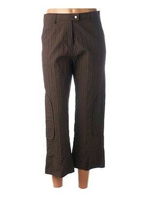 Pantacourt marron LAUREN VIDAL pour femme