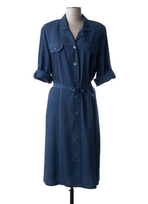 Robe mi-longue bleu FRANCE RIVOIRE pour femme