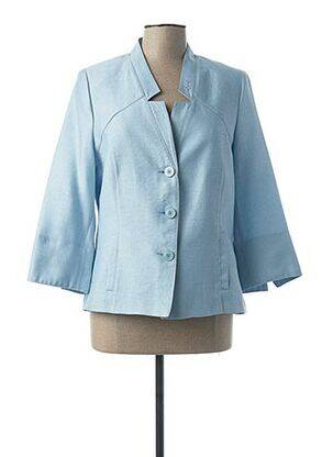 Veste chic col v bleu GUY DUBOUIS femme