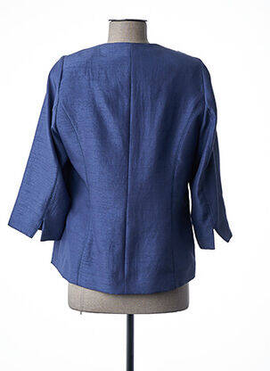 Veste chic fermeture boutonnée sur le devant bleu FRANCE RIVOIRE femme