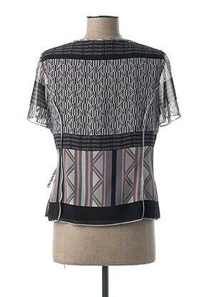 Blouse imprimé fantaisie manches courtes noir GUY DUBOUIS femme