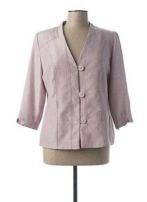 Veste chic fermeture boutonnée sur le devant rose IMPULSION femme