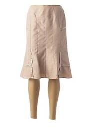 Jupe mi-longue taille normale beige FRANCE RIVOIRE femme