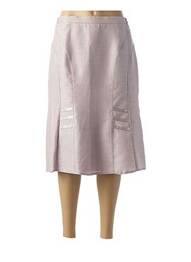 Jupe mi-longue taille normale rose FRANCE RIVOIRE femme