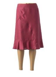 Jupe mi-longue taille normale rose FRANCE RIVOIRE femme