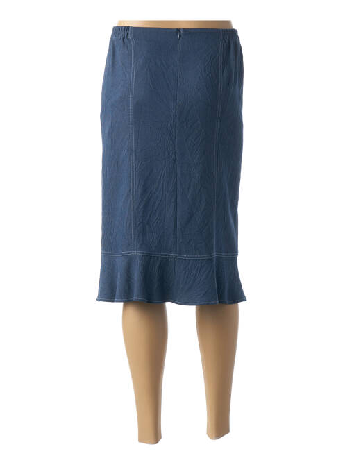 Jupe mi-longue bleu GUY DUBOUIS pour femme