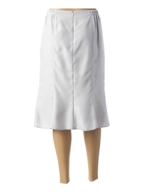 Jupe mi-longue gris FRANCE RIVOIRE pour femme