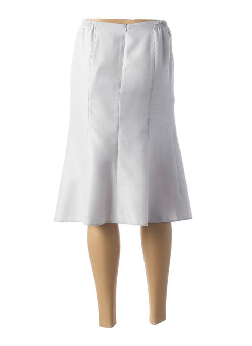 Jupe mi-longue gris GUY DUBOUIS pour femme